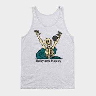 Salty and Happy Skeleton Tank Top